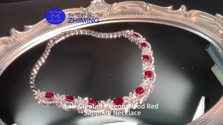 Özel Taş Takı Laboratuvarda Yetiştirilen Güvercin Kanı Kırmızı Safir Kolye