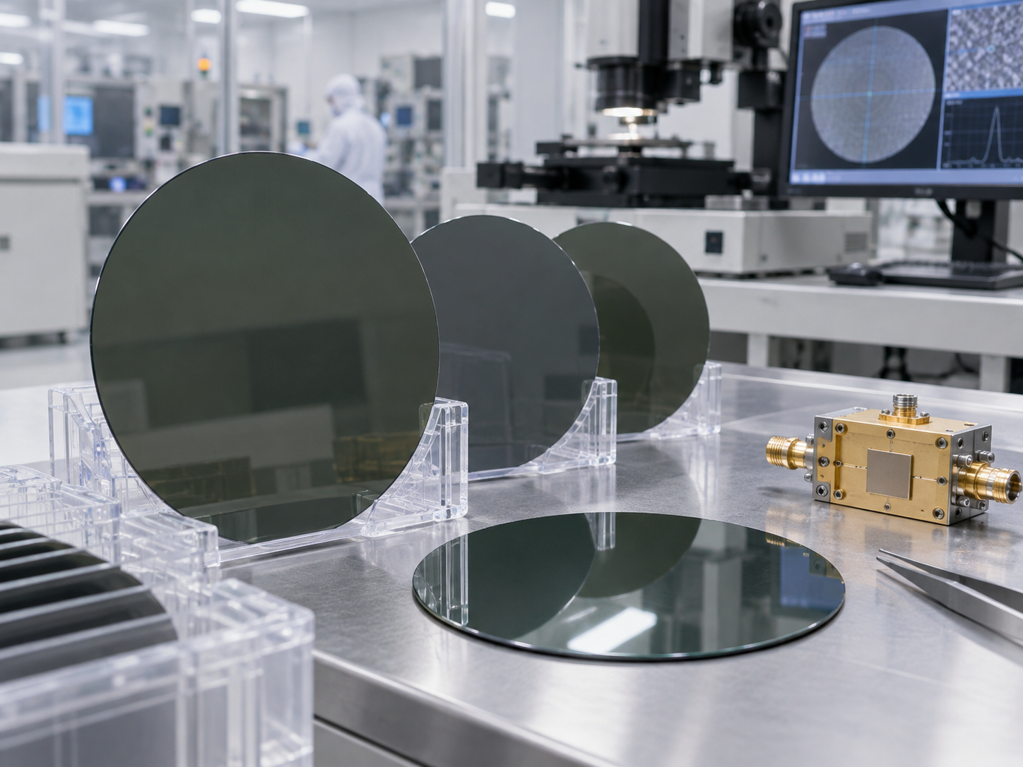 Son şirket blogları hakkında Semi-Insulating 4H-SiC Substrates for RF Devices: HPSI vs Vanadium-Doped, Resistivity, Defect Density, TTV and Surface Q