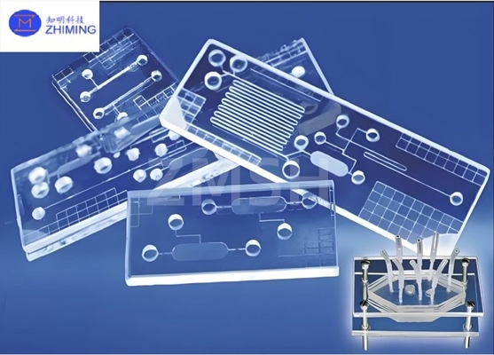 satın al Mikrofluidik çip cam substrat optik olarak şeffaf levha yüksek hassasiyetli işleme özelleştirme BF33 JGS1 JGS2 Sapphire Quartz Corning Glass Çevrimiçi üretim
