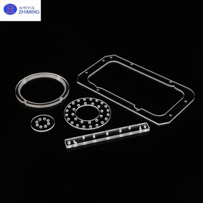 satın al Özel şekilli Quartz Through-Hole Plaklar Precision Perforated Optical Fused Silica Panels Çevrimiçi üretim