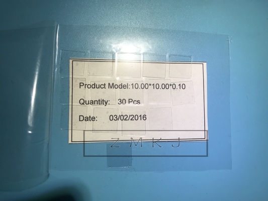 Square Sapphire Wafer / Sapphire Crystal Glass 10x10mm 5x5mm For Optical Lens