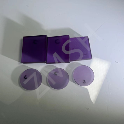 Sapphire Optik Pencereler Mor Pencereler Yüksek Performans Sertliği Şeffaf Saat Cam Yüzeyi Poli