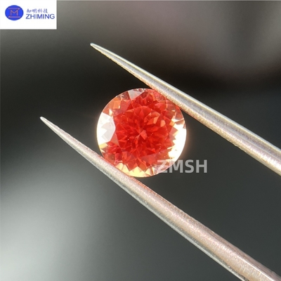Mücevher için özel kesilmiş sentetik Padparadscha Sapphire