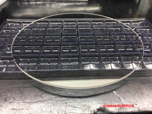 Çapı 300mm Kristal Cam Safir Gofret Çift Taraflı Pencere İçin Cilalı